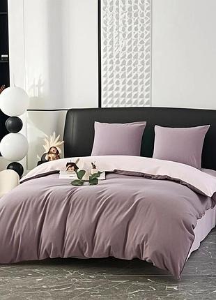 Постельное белье l&m home textiles евро размер из вареного хлопка не требует глажки 100% хлопок 200х230 см лиловый турция
