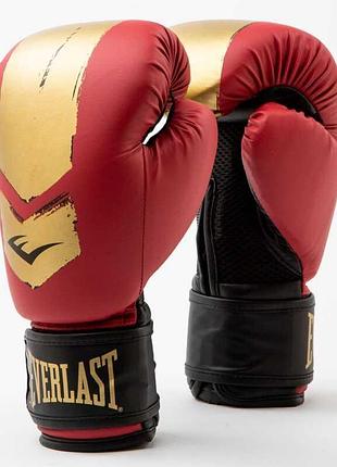 Дитячі боксерські рукавиці еверласт everlast оригінал prospect 2 boxing glove червоний, золотий діт 8 унцій p00002974