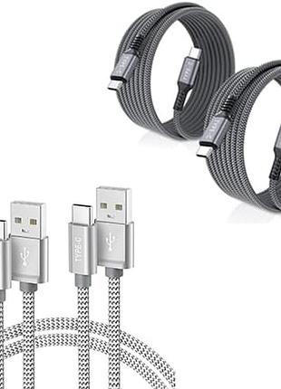 Кабель зарядный basesailor usb-c для iphone 16 / 15 pro max, набор 4 шт (2×3 м + 2×2 м), быстрая зарядка 100w pd, для macbook, ipa