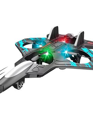 Іграшка-літак на радіокеруванні fighter plane rc 4x 2.4ghz дрон-винищувач легкий у керуванні 14+ синій