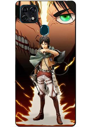 Чехол силиконовый бампер для zte blade 20 smart с рисунком атака титанов attack on titan