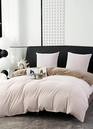Постельное белье l&m home textiles двуспальная постель из вареного хлопка не требует глажки 100% хлопок 180х220см бежевый