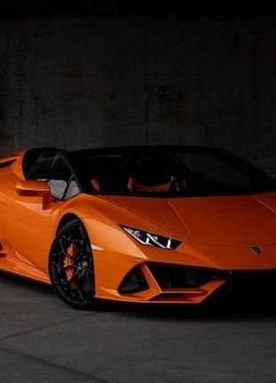 Коллекционная модель машинки lamborghini aventador (оранжевая) — интерьерный декор