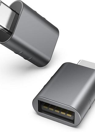 Адаптер syntech usb‐c на usb 3.0, комплект 2 шт, thunderbolt 4/3, совместим с macbook, ipad, iphone, galaxy, surface, космический