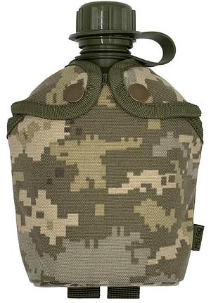 Фляга армейская 1л в чехле пиксель мм-14 molle cordura 1000 d melgo