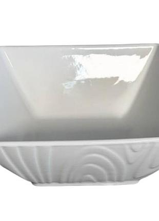 Фарфоровая пиала 15,5×15.5×7 см rg 2203 - глубокая квадратная миска для супов, салатов и закусок