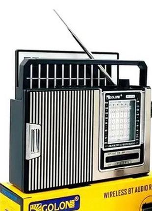 Радиоприемник golon rx-251s solar bluetooth радио с солнечной панелью mp3 usb tf серый