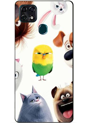 Чехол силиконовый бампер для zte blade 20 smart с рисунком тайная жизнь домашних животных