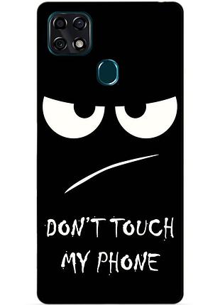 Чехол силиконовый бампер для zte blade 20 smart с рисунком глаза dont touch my phone