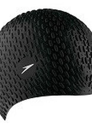 Шапочка для плавання спеедо оригінал speedo bubble cap xu black чорний уні osfm 8-709290001