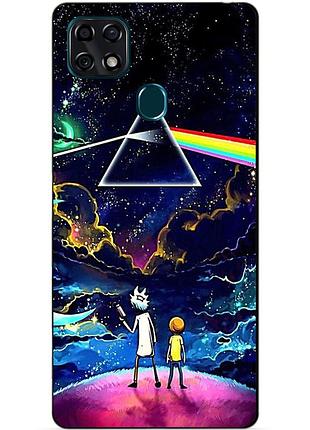 Чехол силиконовый бампер для zte blade 20 smart с рисунком рик и морти rick and morty