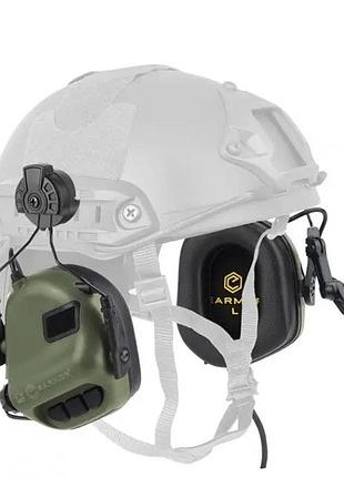 Тактические наушники earmor m32н plus олива