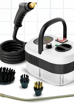 Многофункциональный пароочиститель steam cleaner 2500w бак 900мл с набором насадок 10в1 белый/черный