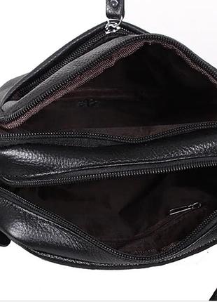 Сумка-барсетка мужская 19х22х5, мессенджер через плечо кожаная tiding bag bon6165 черный