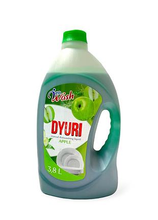 Средство для мытья посуды ira wash dyuri зеленое яблоко 3,8 л