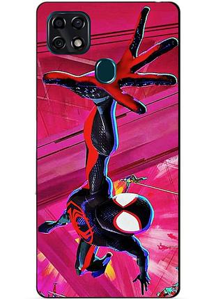 Чехол силиконовый бампер для zte blade 20 smart с рисунком spider man человек паук майлз моралес