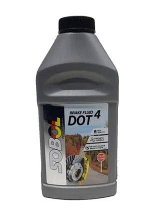 Тормозная жидкость sobol рось dot-4, 0.5л
