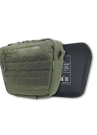 Сумка-напашник m с баллистическим пакетом 1 класс защиты kiborg gu сordura khaki