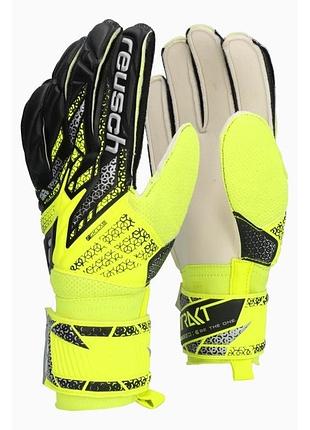 Рукавиці воротарської reusch attrakt solid 5570515-2014, колір жовтий, розмір (європа) — 10 5570515-2014