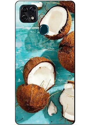Силіконовий чохол бампер для zte blade 20 smart з малюнком кокоси