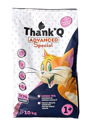 Сухой корм для взрослых котов thankq pisici advanced риба 10 кг