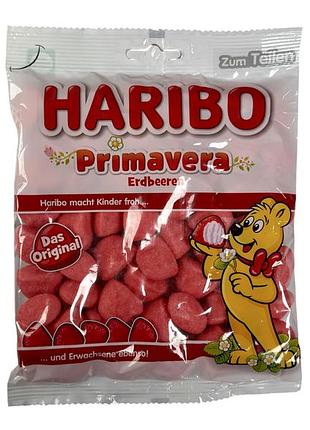 Желейки haribo клубника e primavera erdbeeren, 175 г