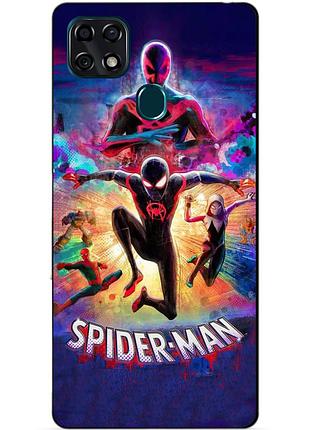 Чехол силиконовый бампер для zte blade 20 smart spider man человек паук майлз моралес