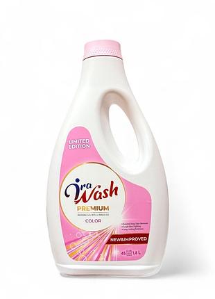 Гель для стирки ira wash premium color с ополаскивателем 1,8 л