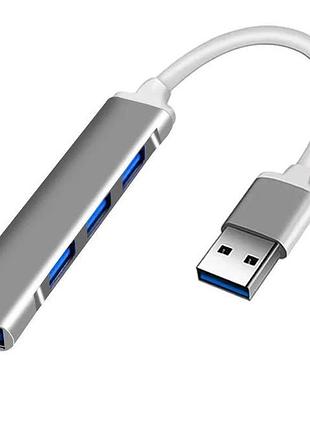 Переходник usb hub адаптер разветвитель usb 3.0 type-a на 4 порта: 1 x usb 3.0 3 x usb 2.0 металл