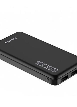 Портативное зарядное устройство для телефона power bank awei p5k 10000 mah павербанк usb черный
