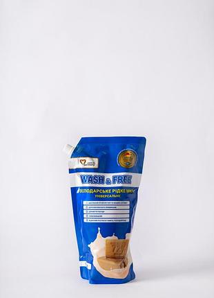 Средство для мытья универсальное. wash&free жидкое хозяйственное мыло 1 л