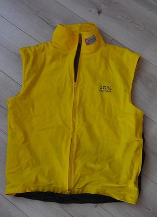 Чоловічий веложилет безрукавка gore / wind stopper