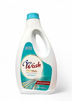 Гель для стирки ira wash premium universal с ополаскивателем 1,8 л