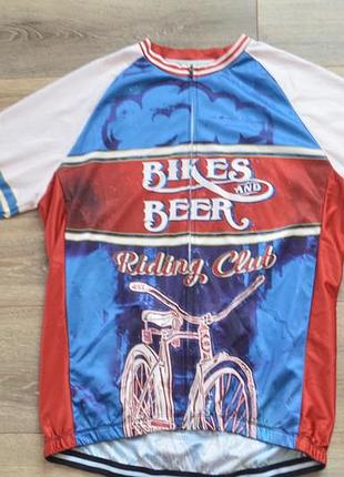 Чоловіча велофутболка bikes & beer