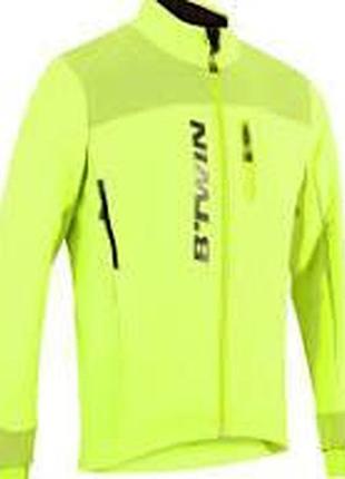 Чоловіча велокофта btwin jacket bike 900 visible yellow / розмір m
