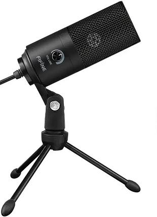 Микрофон конденсаторный fifine k669 b usb с rgb-подсветкой черный/black