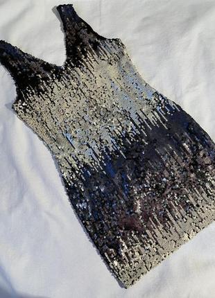 Вечернее платье в блестки / паетки размер м1 фото