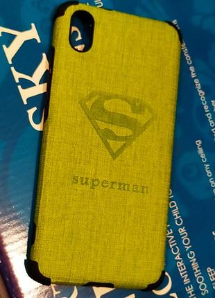 Чехол накладка jeans superman xiaomi redmi 7a зелёный