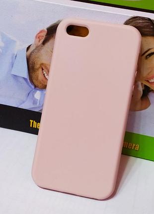 Силиконовый чехол simeitu на iphone 5 / 5s пудровый