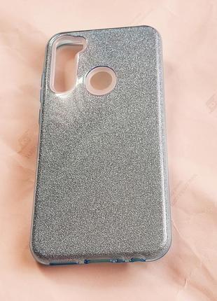 Чохол накладка glitter twins xiaomi redmione 8 стильні блискітки бірюзовий