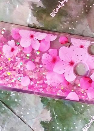 Жидкий чехол накладка fluid painted перетекающие блёстки xiaomi redmi 7