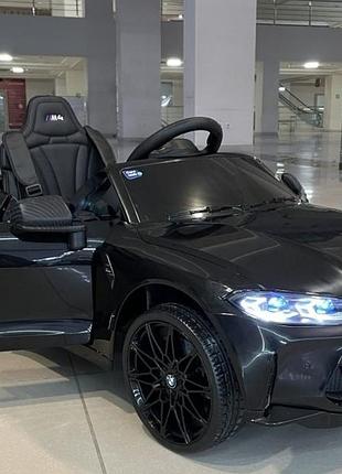 Детский электромобиль на аккумуляторе bmw m4 с пультом радиоуправления для детей 3-8 лет черный