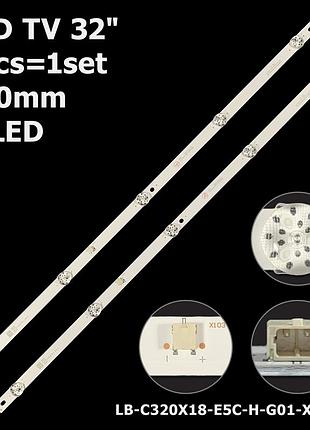 Led підсвітка tv 32" bravis: led-32e6000+t2 32e2000 led-32g5000 led32b2100c dexp: h32d7200c jvc: lt-32kb18 2шт