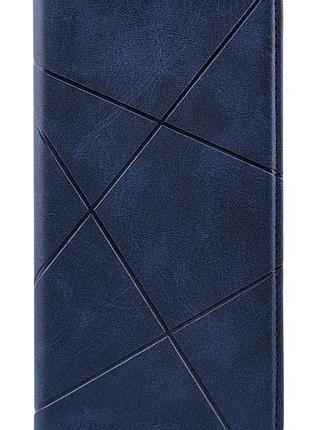 Чехол книжка business leather для samsung galaxy a36 / a366 на магните с подставкой темно-синий