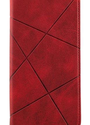 Чехол книжка business leather для samsung galaxy a36 / a366 на магните с подставкой красный