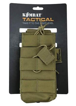Подсумок под магазины ак kombat uk single duo mag pouch (kb-sdmp-coy)