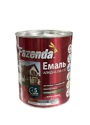 Эмаль алкидная пф-115 ярко-голубой 2,8кг тм fazenda