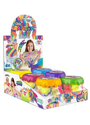 Детская вязкая масса, слайм "rainbow fluffy slime" rfs-01-01u с воздушным пластилином