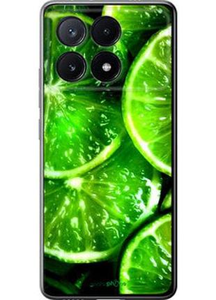 Чохол на xiaomi poco x6 pro зелені часточки лимона "852u-3497-2448"