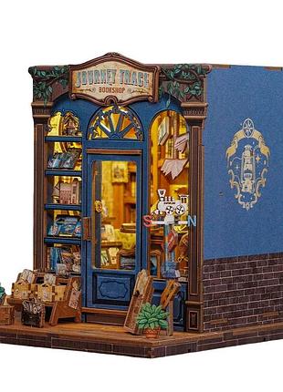 Бук нук туристический книжный магазин интерьерный конструктор book nook journey trace bookshop diy cwgc-204